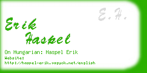 erik haspel business card